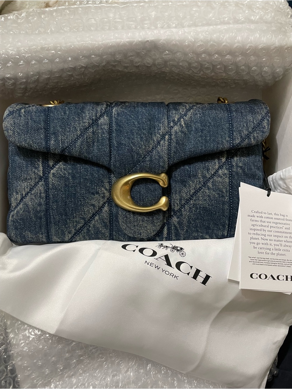 Coach Soft Loved Denim Tabby Convertible Shoulder Bag 26 - Picture 5 of 6